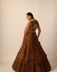 Metallic Copper Lehenga Set
