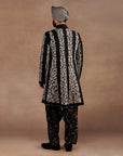 Black - Ivory Sherwani Set