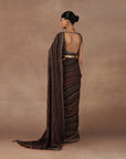 Black - Multihued Saree Set