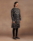 Black Oriental Kurta Set