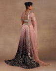 Blush Pink - Black Ombre Sharara Set