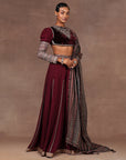 Burgundy Sharara Set