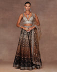 Chocolate Brown Ombre Sharara Set