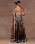 Chocolate Brown Ombre Sharara Set