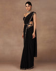 Jewelled Black Saree Set