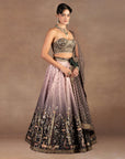 Mauve Pink - Black Ombre Lehenga Set