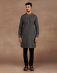 Noir Black Chevron Kurta Set