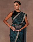 Pine Green Saree Set