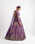 Purple Heavy Multi Color Lehenga Set