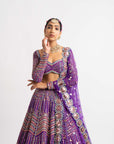 Purple Heavy Multi Color Lehenga Set
