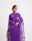 Purple Multi Polka Pant Kurta Set