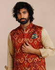 Rust Red Nehru Jacket
