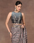 Sage - Emerlad Ombre Saree Set