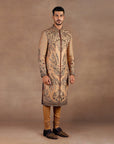 Soft Amber Sherwani Set