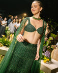 Emerald Élan Lehenga Set