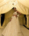 Ivory Sequin Lehenga Set