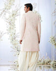 Quartz Pink Pearl Short Sherwani Set