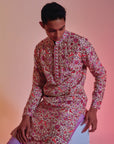 kurta with embellished collar and pants