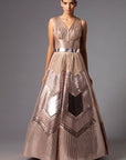Metallic Structured Gown