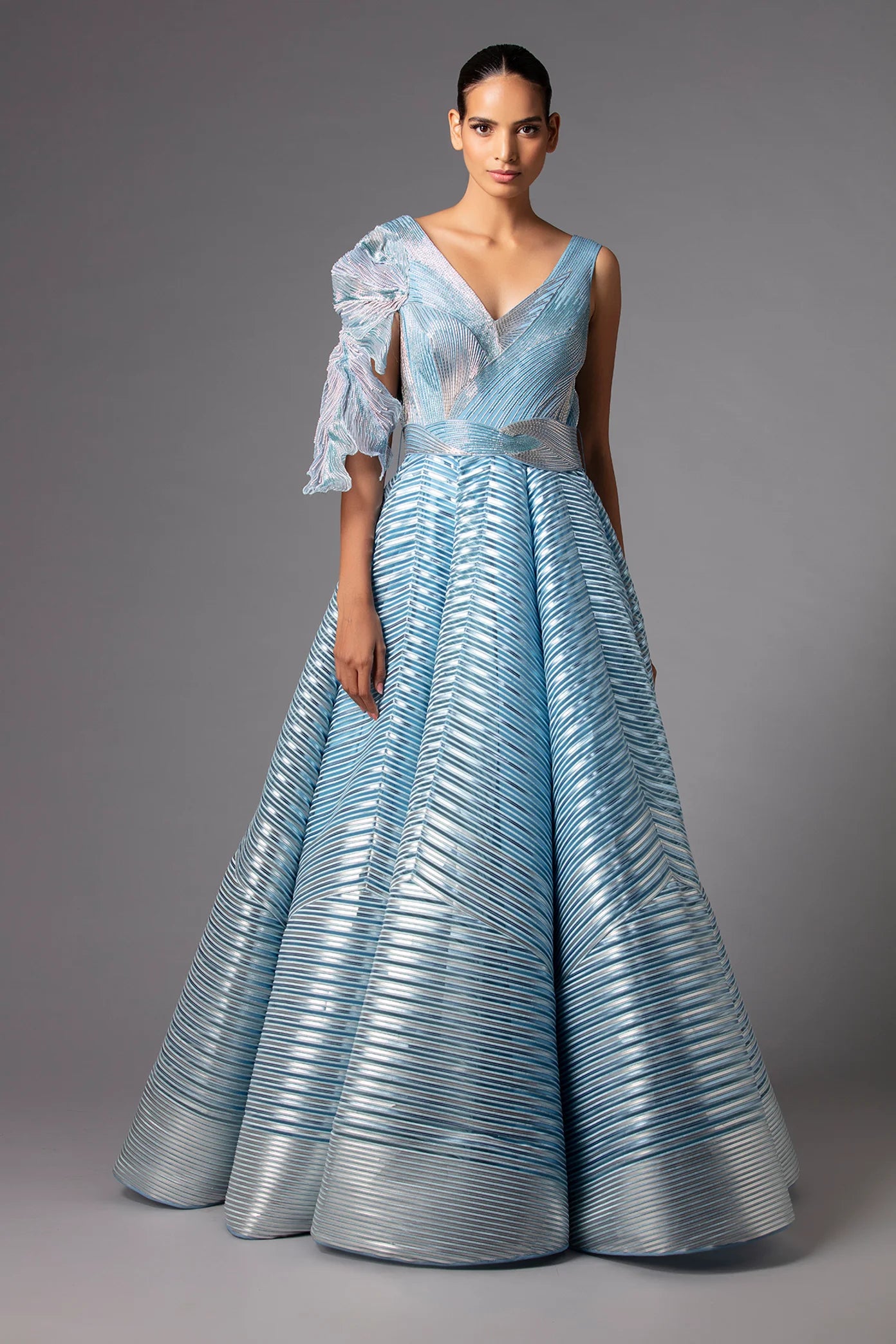 Corded Structured Gown