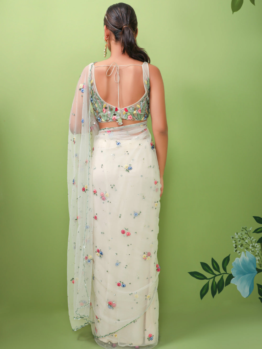 Flower Goddess saree