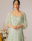 Tiffany Gown With Ruffle Sleeves