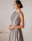 Silver & Grey Gown Set