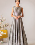 Silver & Grey Gown Set