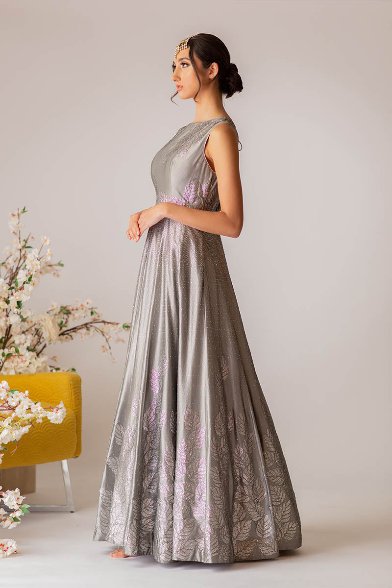 Silver &amp; Grey Gown Set