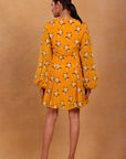 Yellow Canary Blossom Skater Dress